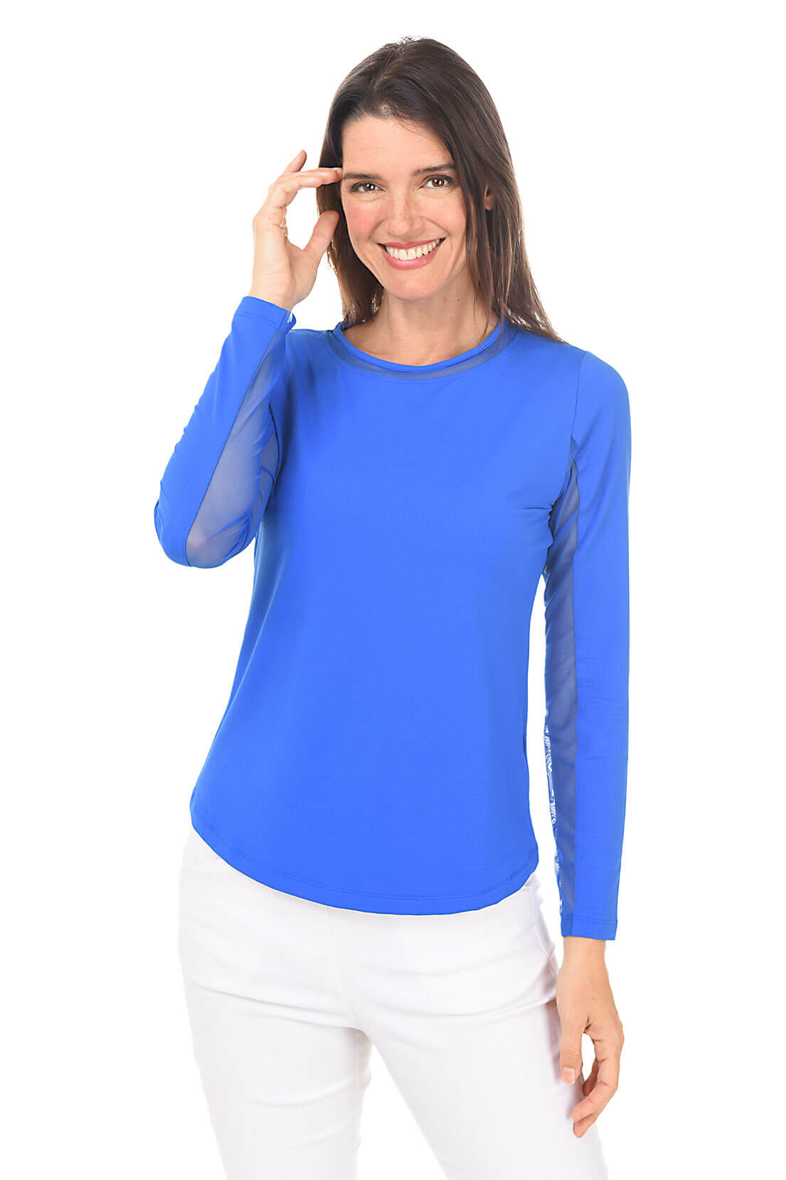 IBKUL Mesh Crew Neck UPF50 Sun Shirt