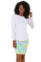 IBKUL Women's Golf Mesh Crew Neck