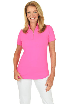 Short Sleeve Mock Neck UPF50+ Sun Shirt