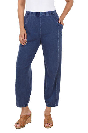 Mineral Wash Pull-On Ankle Pant