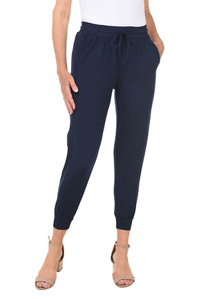 Solid Ankle-Length Jogger Pant