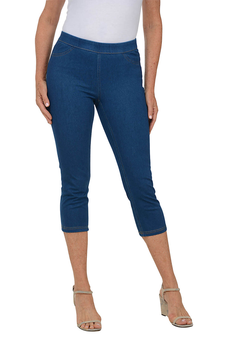 Buy online Blue Denim Capri from Capris & Leggings for Women by Fck-3 for  ₹1519 at 11% off