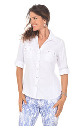 Double Pocket Button-Front Shirt