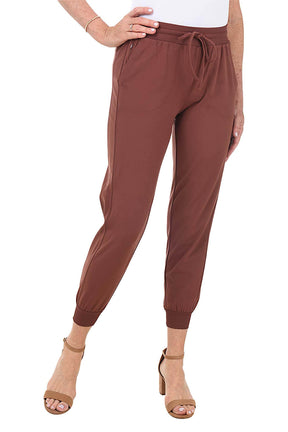 Solid Ankle-Length Jogger Pant