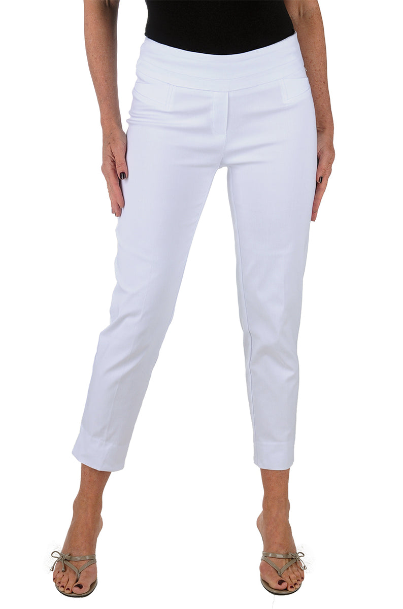 Zac & Rachel Women's Pull on Ankle Pant with Faux Back Pockets